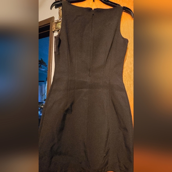 Cadie Elegant Black Scuba & Satin Vintage Mini Dress SzM - Picture 7 of 10